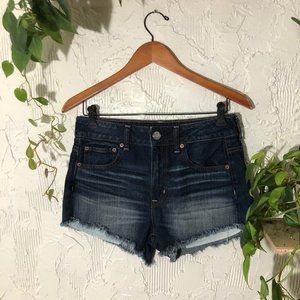 AEO Hi-Rise Festival Dark Wash Jean Shorts Size 4